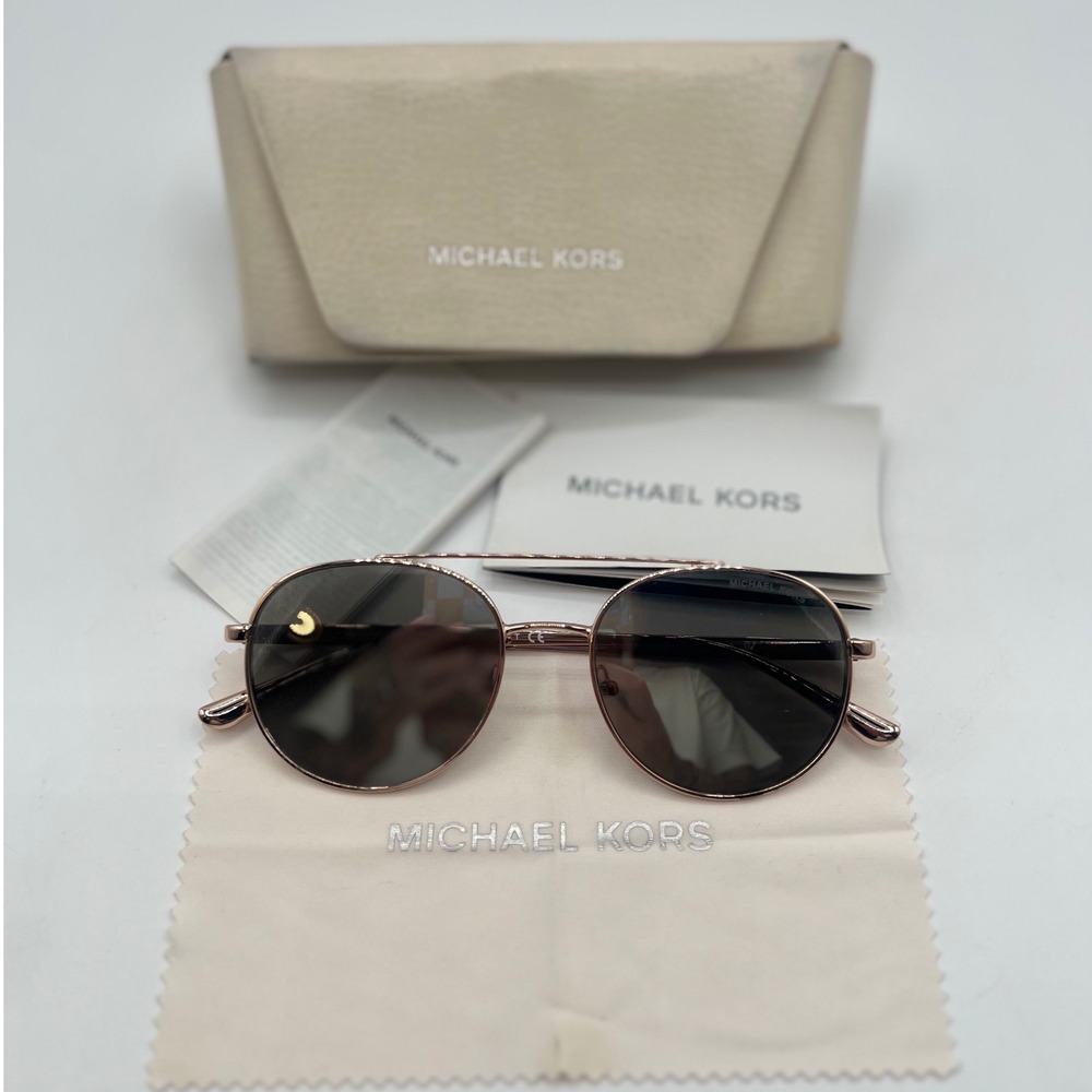 Michael Kors MK 1021 Lon 11166G Rose‎ Gold 53-18-140 3N Sunglasses With Case